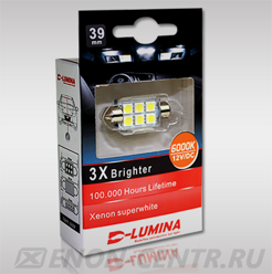 Светодиод салонный D-Lumina 39mm 6000K (6 диодов)